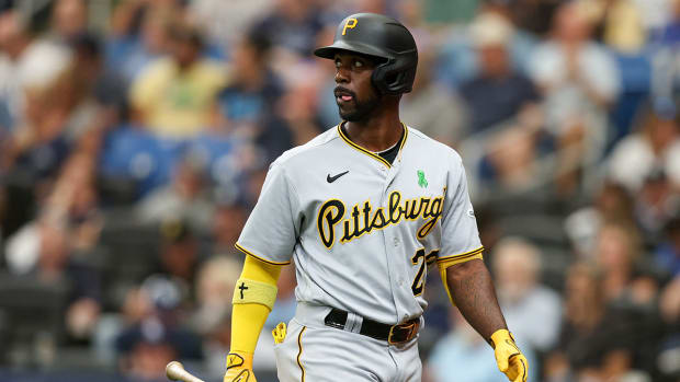 Pittsburgh Pirates designated hitter Andrew McCutchen (22).